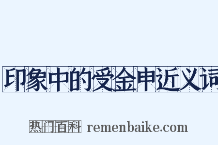 印象中的受金申近义词是什么意思的图片